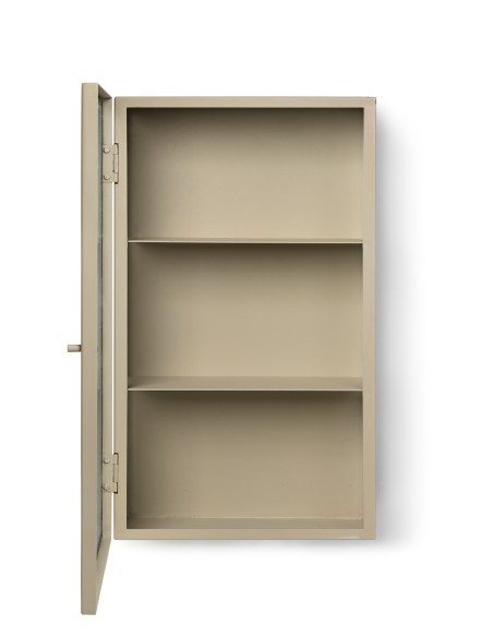 Aparador HAZE 35x60 cm, Cristal Estriado / Metal Beige - Ferm Living