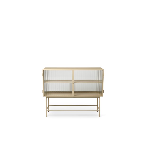 Aparador HAZE, Vidrio Estriado / Metal Beige - Ferm Living; 110059693