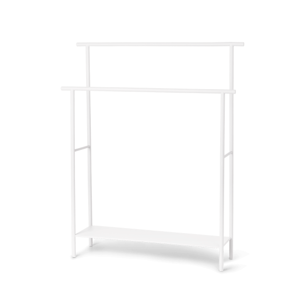 Toallero DORA, Acero Inox / Blanco - Ferm Living; Vackart; 1104269858