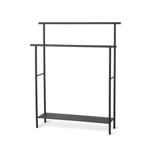 Toallero DORA, Acero Inox / Negro - Ferm Living; Vackart; 1104263258
