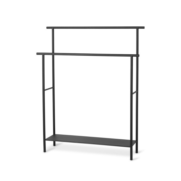 Toallero DORA, Acero Inox / Negro - Ferm Living; Vackart; 1104263258