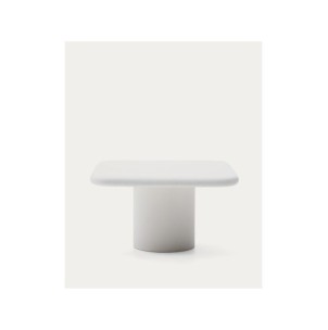 Mesa Addaia de cemento blanco 135 x 135 cm - Kave Home