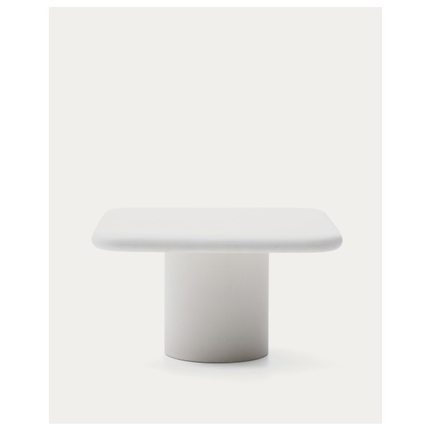 Mesa Addaia de cemento blanco 135 x 135 cm - Kave Home