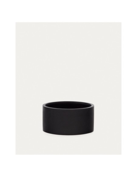 Macetero Aiguablava de cemento negro Ø 62 cm - Kave Home