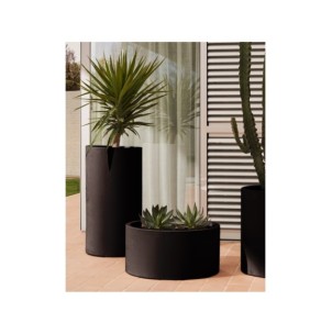 Macetero Aiguablava de cemento negro Ø 62 cm - Kave Home 2