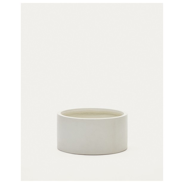 Macetero Aiguablava de cemento blanco Ø 62 cm - Kave Home