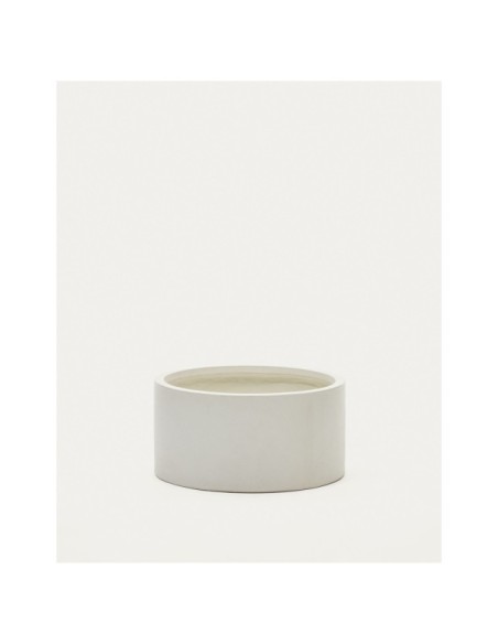 Macetero Aiguablava de cemento blanco Ø 62 cm - Kave Home