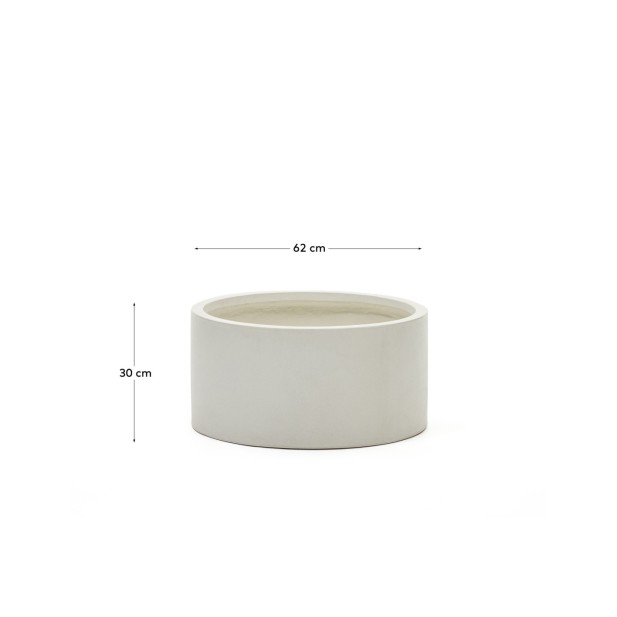 Macetero Aiguablava de cemento blanco...