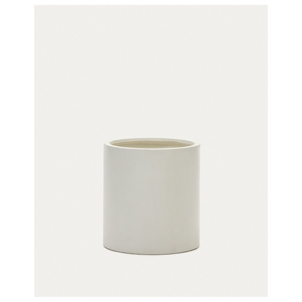 Macetero Aiguablava de cemento blanco Ø 52 cm - Kave Home