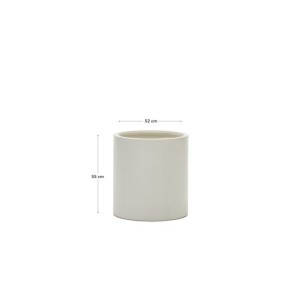 Macetero Aiguablava de cemento blanco Ø 52 cm - Kave Home 2