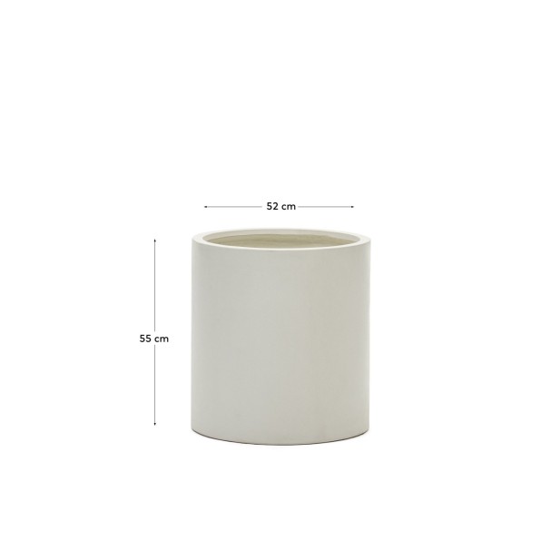 Macetero Aiguablava de cemento blanco...