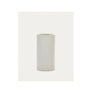 Macetero Aiguablava de cemento blanco Ø 42 cm - Kave Home