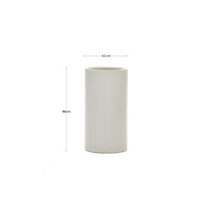 Macetero Aiguablava de cemento blanco Ø 42 cm - Kave Home 2