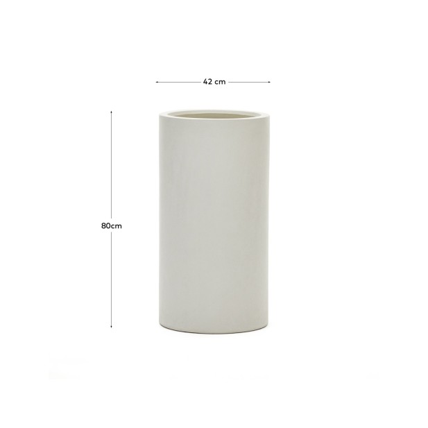 Macetero Aiguablava de cemento blanco...