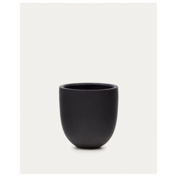 Macetero Aiguablava de cemento negro Ø 56 cm - Kave Home