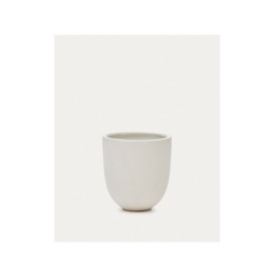 Macetero Aiguablava de cemento blanco Ø 56 cm - Kave Home