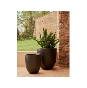 Macetero Aiguablava de cemento blanco Ø 56 cm - Kave Home 2