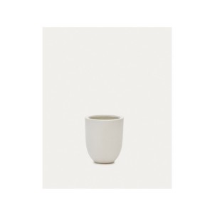 Macetero Aiguablava de cemento blanco Ø 39 cm - Kave Home