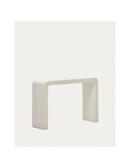 Consola Aiguablava de cemento blanco 120 x 80 cm - Kave Home