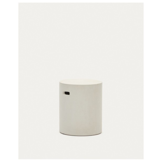 Reposapiés Aiguablava de cemento blanco Ø 37 cm - Kave Home