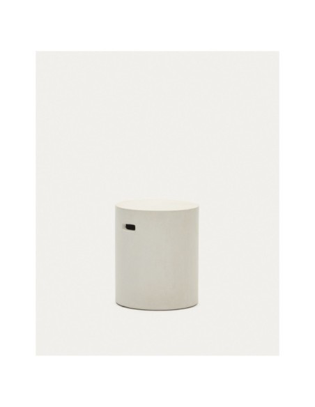 Reposapiés Aiguablava de cemento blanco Ø 37 cm - Kave Home