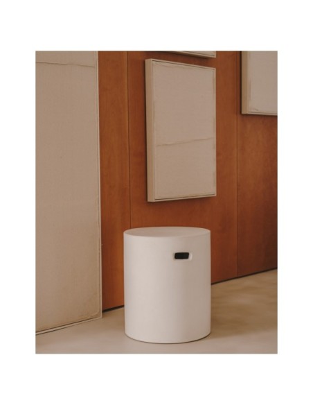 Reposapiés Aiguablava de cemento blanco Ø 37 cm - Kave Home