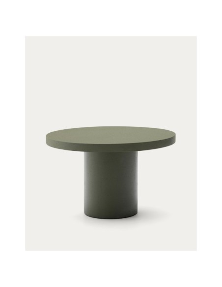 Mesa redonda Aiguablava de cemento verde Ø 120 cm - Kave Home