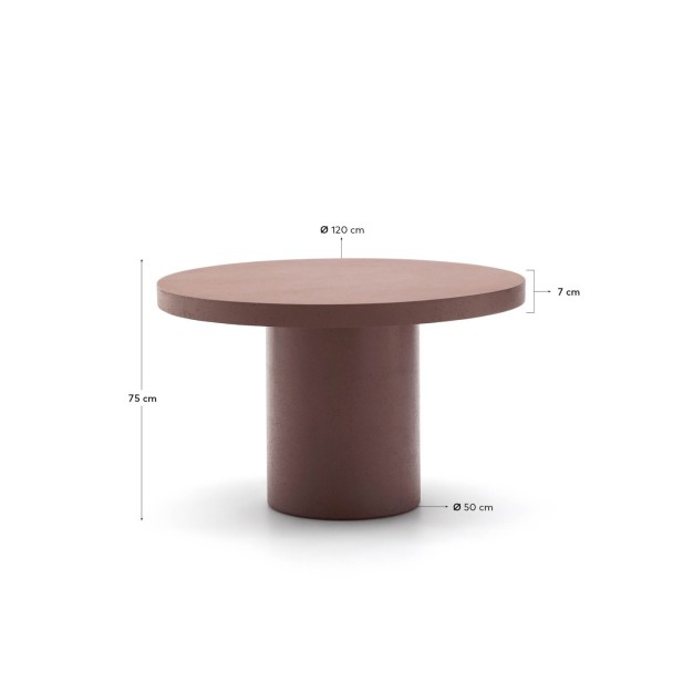 Mesa redonda Aiguablava de cemento... Mesa redonda Aiguablava de cemento...