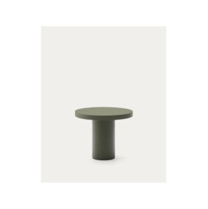 Mesa redonda Aiguablava de cemento verde Ø 90 cm - Kave Home