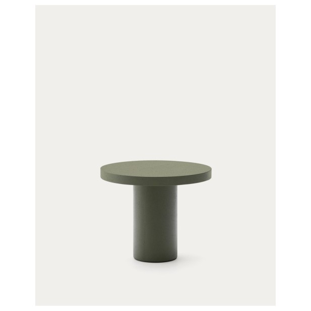 Mesa redonda Aiguablava de cemento verde Ø 90 cm - Kave Home