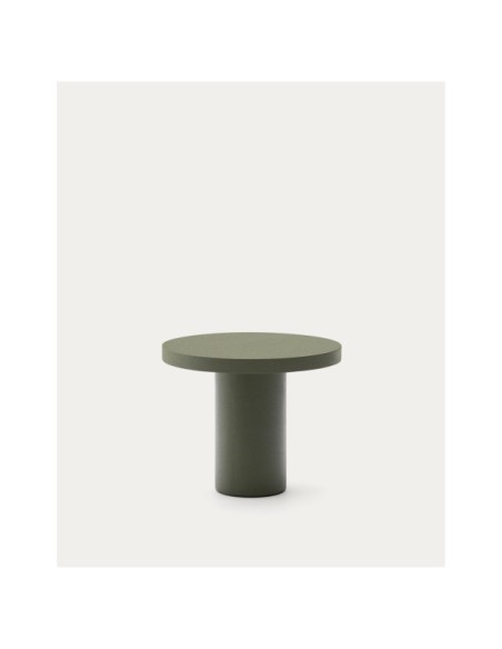 Mesa redonda Aiguablava de cemento verde Ø 90 cm - Kave Home