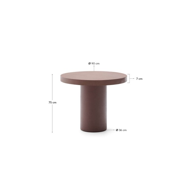 Mesa redonda Aiguablava de cemento... Mesa redonda Aiguablava de cemento...