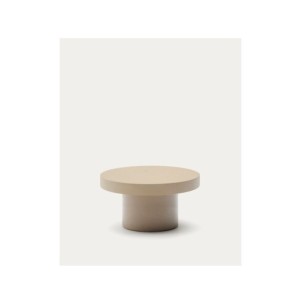 Mesa de centro Aiguablava de cemento beige Ø 90 cm - Kave...