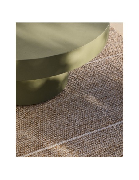 Mesa de centro Aiguablava de cemento verde Ø 66 cm - Kave Home