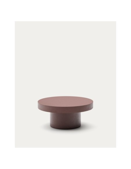 Mesa de centro Aiguablava de cemento terracota Ø 66 cm - Kave Home