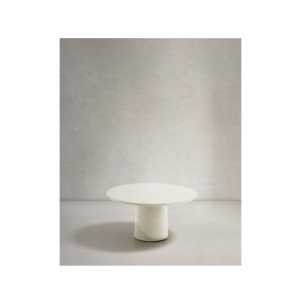 Mesa de centro Albanella de cemento con acabado blanco...