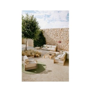 Sofá Ambra de 3 plazas de madera maciza de acacia con... 2