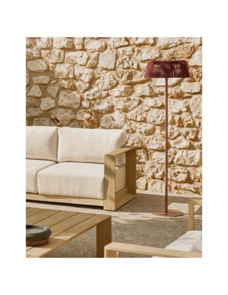 Sofá Ambra de 3 plazas de madera maciza de acacia con acabado claro 249 cm - Kave Home