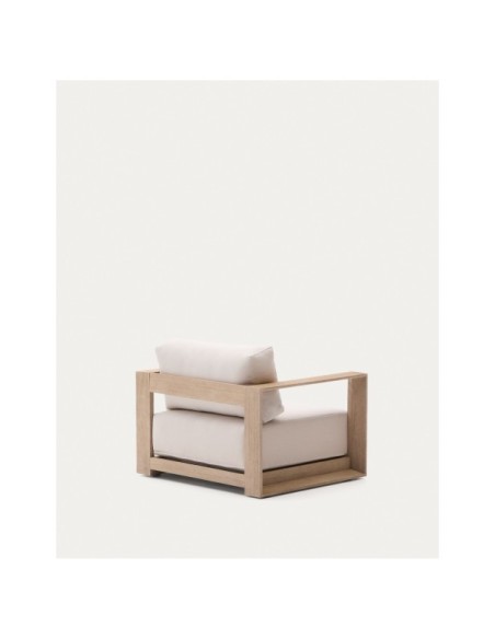 Sillón Ambra de madera maciza de acacia con acabado claro - Kave Home