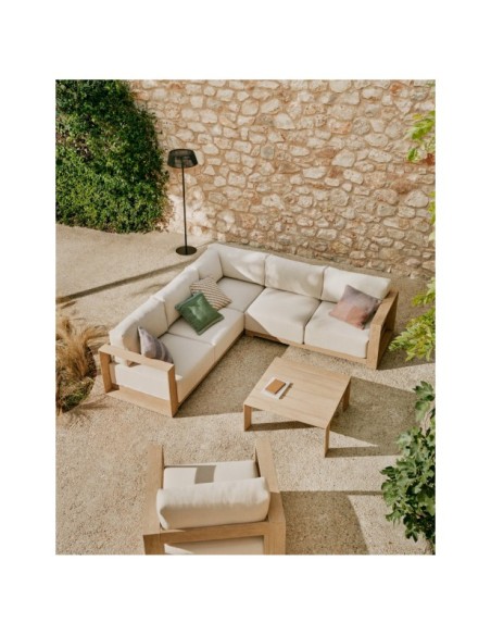 Mesa de centro Ambra de madera maciza de acacia con acabado claro 82,5 x 82,5 cm FSC 100% - Kave Home