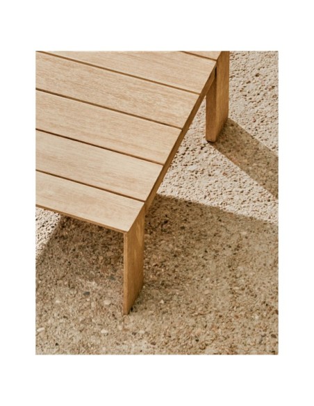 Mesa de centro Ambra de madera maciza de acacia con acabado claro 82,5 x 82,5 cm FSC 100% - Kave Home