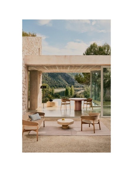 Silla Arinella de madera maciza de acacia acabado tono natural y cuerda beige FSC 100% - Kave Home