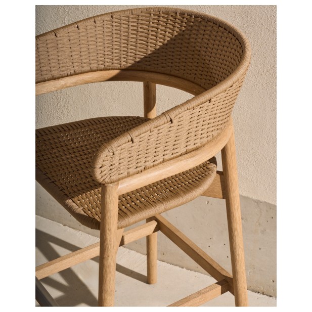 Taburete Arinella de madera maciza de... Taburete Arinella de madera maciza de...