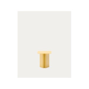 Mesa auxiliar Arvin de hierro amarillo 42 x 42 cm - Kave... 2