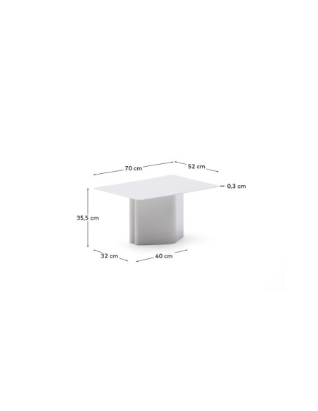 Mesa de centro Arvin de hierro gris 70 x 52 cm - Kave Home