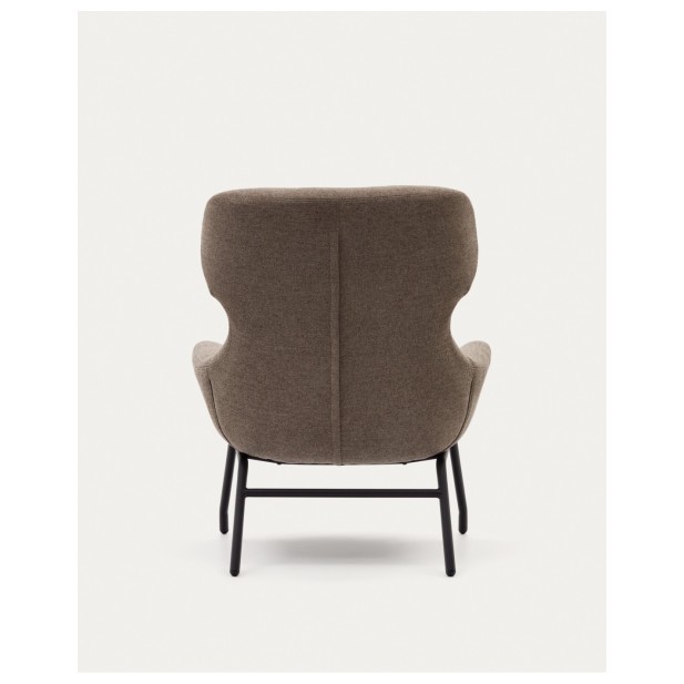 Butaca Belina de chenilla marrón...