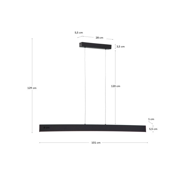 Lámpara de techo Boadella con acabado... Lámpara de techo Boadella con acabado...