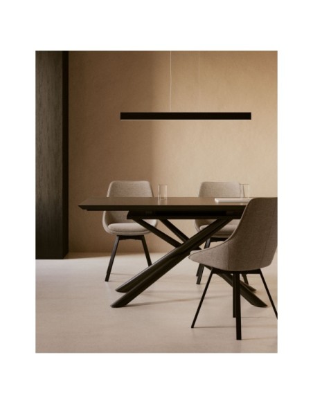 Lámpara de techo Boadella con acabado negro - Kave Home