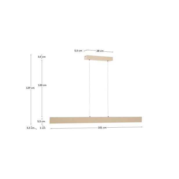 Lámpara de techo Boadella de aluminio... Lámpara de techo Boadella de aluminio...