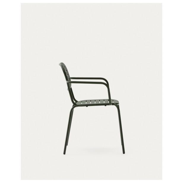 Silla apilable con reposabrazos de...